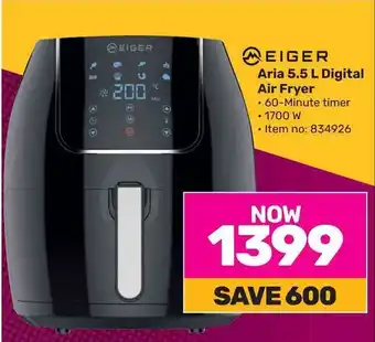 Game EIGER Aria 5.5 L Digital Air Fryer offer