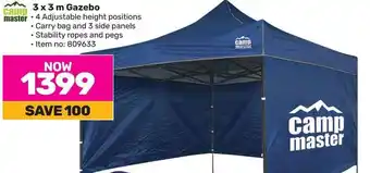 Game camp master 3 x 3 m Gazebo offer
