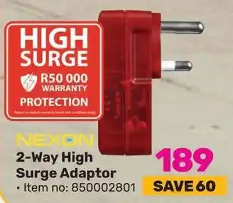NEXON 2-Way High Surge Adaptor
