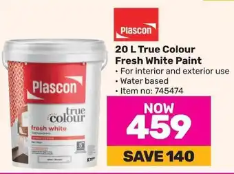 Game Plascon 20 L True Colour Fresh White Paint offer