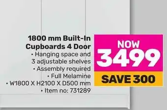 UCAN 1800 mm Built-In Cupboards 4 Door