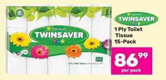 Game TWINSAVER 1 Ply Toilet Tissue 15-Pack offer