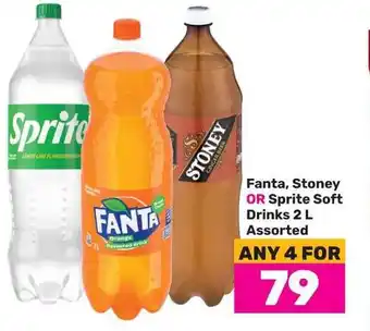 Game Fanta, Stoney OR Sprite Soft Drinks 2 L Assorted offer