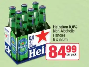 Spar Tops Heineken 0,0% Non-Alcoholic 6 x 330ml offer