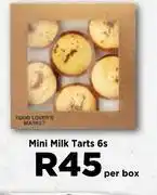 Food Lover's Market Mini Milk Tarts-6s Per Box offer