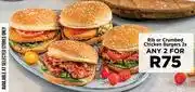 Food Lover's Market Rib Or Crumbed Chicken Burgers-For Any 2 x 2s offer