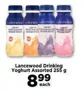 Food Lover's Market Lancewood Drinking Yoghurt Assorted-255g Each offer