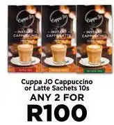 Food Lover's Market Cuppa Jo Cappuccino Or Latte Sachets-For Any 2 x 10s offer