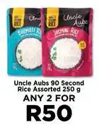 Food Lover's Market Uncle Aubs 90 Second Rice Assorted-For Any 2 x 250g offer