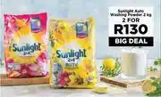 Food Lover's Market Sunlight Auto Washing Powder-For 2 x 2kg offer