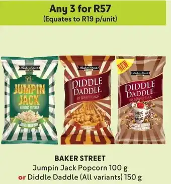 Makro BAKER STREET Jumpin Jack Popcorn 100 g or Diddle Daddle (All variants) 150 g offer