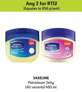 Makro VASELINE Petroleum Jelly (All variants) 450 ml offer