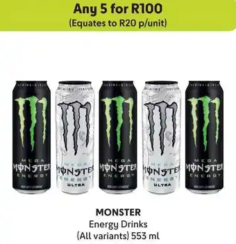 Makro MONSTER Energy Drinks offer