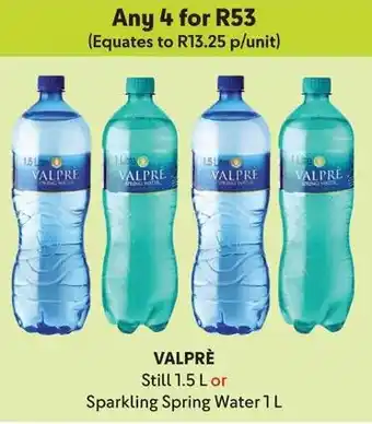 Makro VALPRÈ Still 1.5 L or Sparkling Spring Water 1L offer