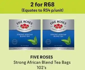 Makro FIVE ROSES Strong African Blend Tea Bags 102's offer