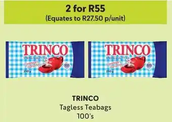 Makro TRINCO Tagless Teabags 100's offer