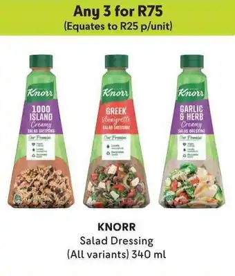 Makro KNORR Salad Dressing (All variants) 340 ml offer