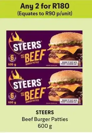 Makro STEERS Beef Burger Patties 600 g offer