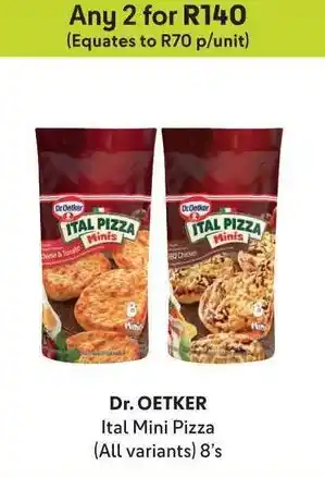 Makro Dr. OETKER Ital Mini Pizza (All variants) 8's offer