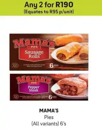 MAMA'S Pies (All variants) 6's