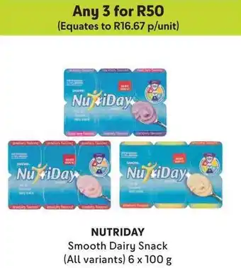 Makro NUTRIDAY Smooth Dairy Snack (All variants) 6 x 100 g offer