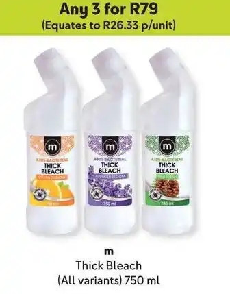 Makro m Thick Bleach (All variants) 750 ml offer