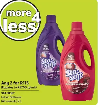 Makro STA-SOFT Fabric Softener (All variants) 2 L offer