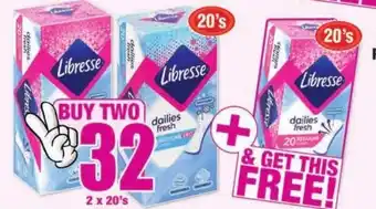 Libresse Pantyliners 20's 2x20's
