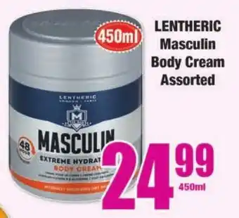 Boxer Build Lentheric Masculin Body Cream Assorted 450ml offer