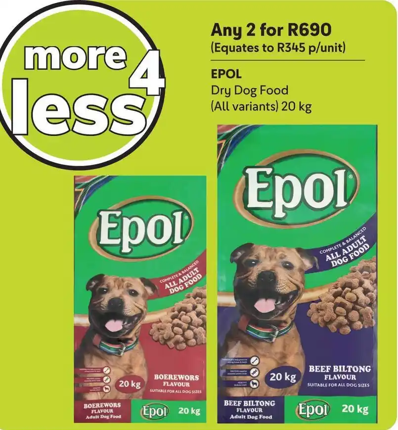 Makro EPOL Dry Dog Food (All variants) 20 kg offer