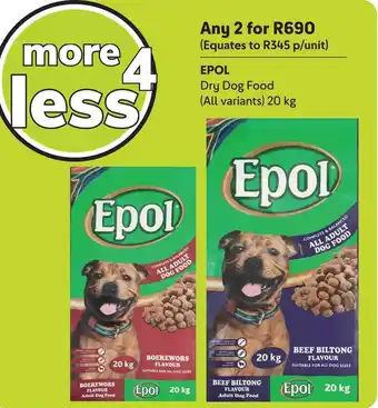 Makro EPOL Dry Dog Food (All variants) 20 kg offer