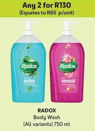 Makro RADOX Body Wash (All variants) 750 ml offer