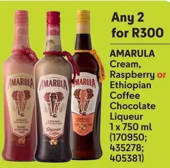 Makro AMARULA Cream, Raspberry or Ethiopian Coffee Chocolate Liqueur offer