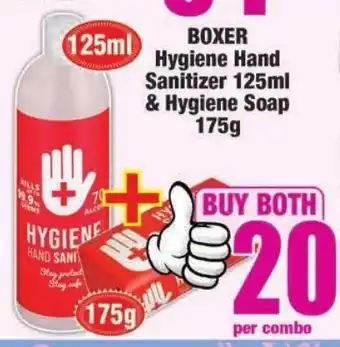 Boxer Hygiene Hand Sanitizer 125ml & Hygiene Soap 175g