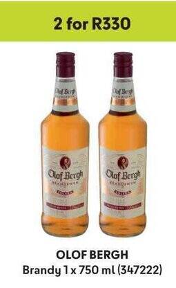 OLOF BERGH Brandy 1x 750 ml offer at Makro