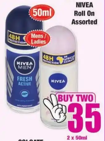 Nivea Roll On Assorted 2 x 50ml