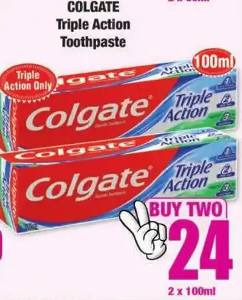 Colgate Triple Action Toothpaste 2 x 100ml