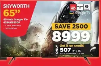 HiFi Corp SKYWORTH 65-inch Google TV- 65SUE9350F offer