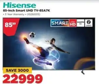 HiFi Corp Hisense 85-inch Smart UHD TV-85A7K offer