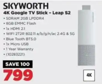 HiFi Corp SIYWORTH 4K Google TV Stick - Leap S2 offer