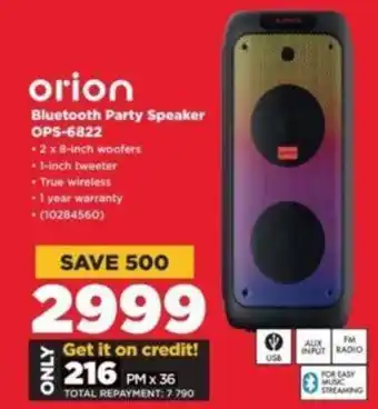HiFi Corp orion Bluetooth Party Speaker OPS-6822 offer