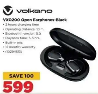 HiFi Corp volkano VX0200 Open Earphones-Black offer