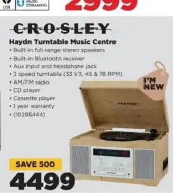CROSLEY Haydn Turntable Music Centre