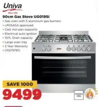 HiFi Corp Univa 90cm Gas Stove UG019Si offer