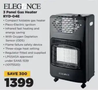HiFi Corp ELEGANCE 3 Panel Gas Heater RYD-04E offer