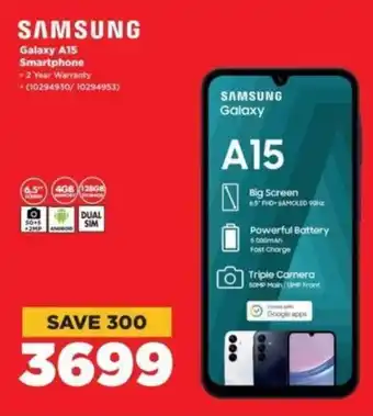 SAMSUNG Galaxy A15 Smartphone offer at HiFi Corp