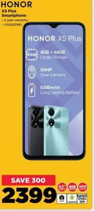 HiFi Corp HONOR X5 Plus Smartphone offer
