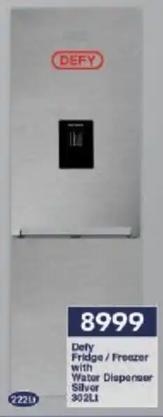 President Hyper Defy Fridge/Freezer with Water Dispenser Silver offer