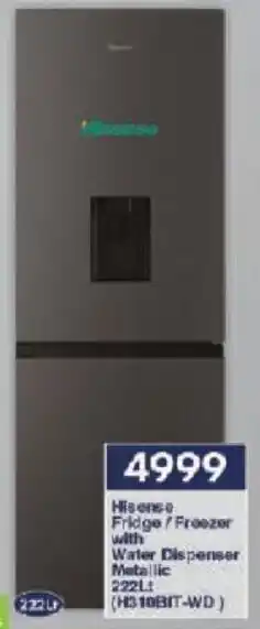 President Hyper Hisense Fridge/Freezer with Water Dispenser Metallic offer