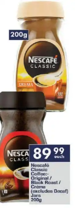 President Hyper Nescafé Classic Coffee Original/ Black Roast/ Créma (excludes Decaf) Jars 200g offer